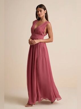 Lulus Heavenly Hues Maxi Desert Rose Pink XL NWT